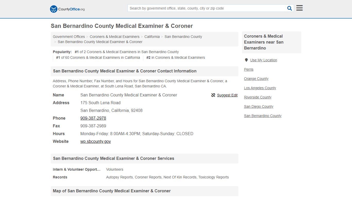 San Bernardino County Medical Examiner & Coroner - San ...